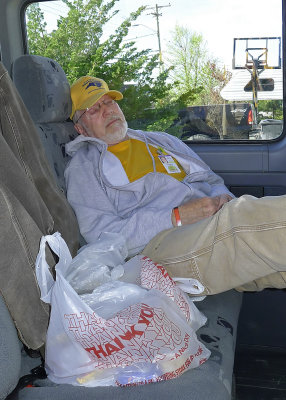 WHEN WE DID ROLL CALL, ONE OF OUR TEAM MEMBERS WAS MISSING - WE SUBSEQUENTLY FOUND HIM IN ONE OF THE VANS!