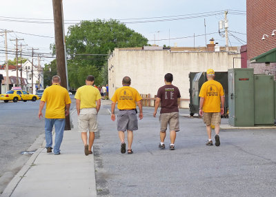 GOING TO THE O.K. CORRAL?  -  NOPE ..... JUST GOING TO THE ICE CREAM SHOP, JUST DOWN THE STREET!