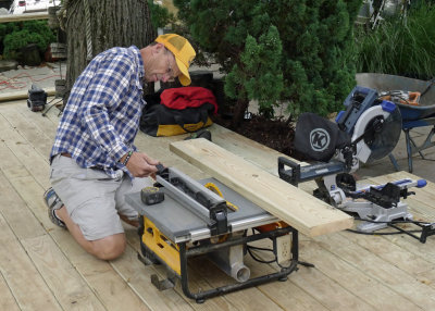 CUTTING SOME SMALLER FILL-IN  DECK PLANKS