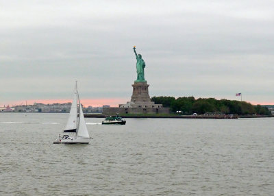 MANY OF OUR TEAM MEMBERS HAD NEVER SEEN THE STATUE OF LIBERTY  -  WE GOT A GREAT VIEW FROM THE FERRY