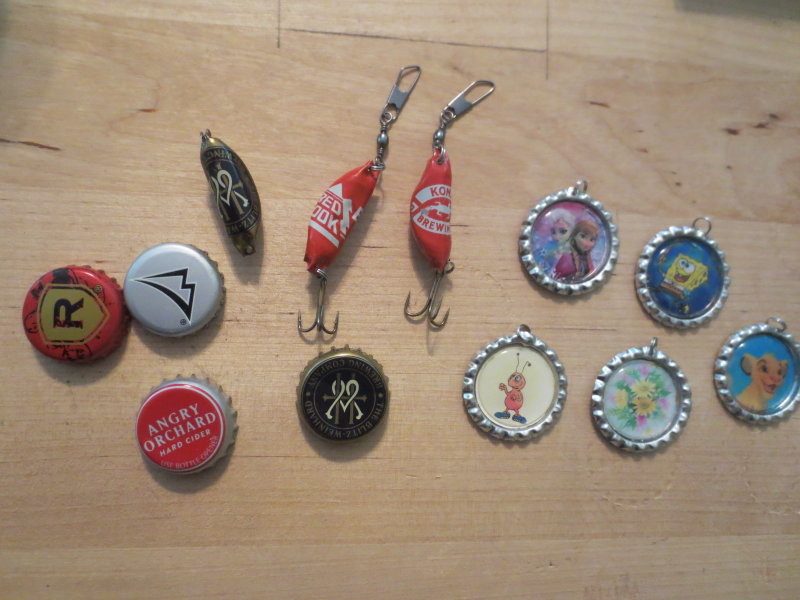Beer bottle cap lures