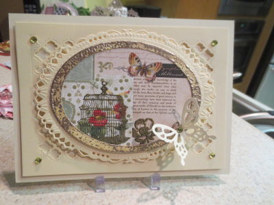 Spellbinders card. Need to make envelope or box for it.