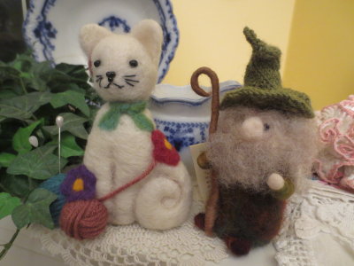 The kitty...First ever needle felt project