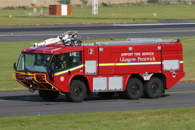 Part of Prestwick Airports entirely Carmichael Cobra-equipped Fire Service.