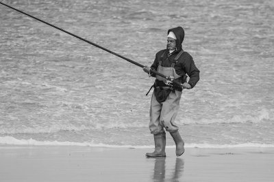 Fisherman at Arniston B&W