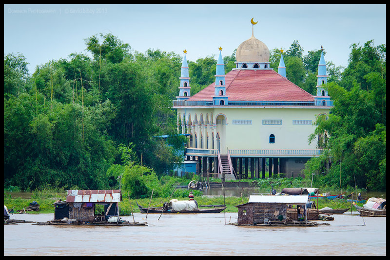 Life on the river and riverside mosque
