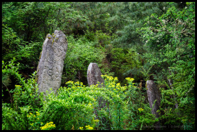 Trail-side grave markers near Rara