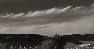 Altocummulus Clouds over City