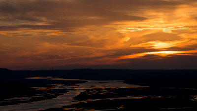 Sunset over the Arkansas River