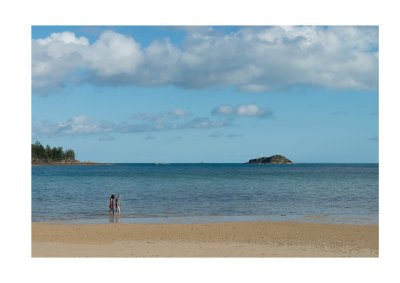 On a deserted beach, Hamilton Island