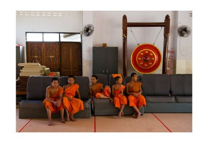 Monks and car seats, Thailand