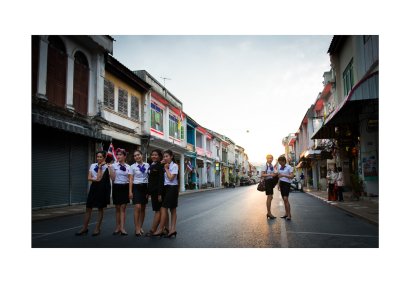 Phuket street.  After asking, still not sure what was going on here