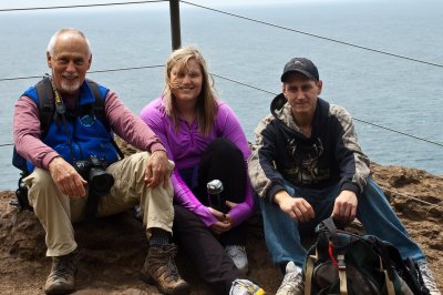 3 hikers at Cape Lookout