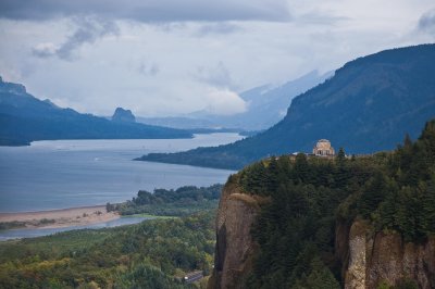 Vista House was built for travelers to rest while viewing the Columbia