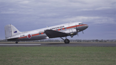 Air Nostalgia DC-3 on runway.jpg