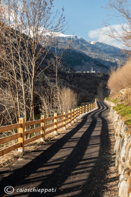 Vista dalla pista ciclabile.