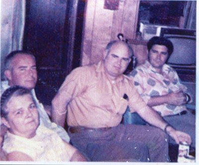 Grandma and her sons - 6/1973  with Lee Carol Bowen, Jeffie Oma Sanders, Lloyd C Bowen Jr and Donald Gene Sanders