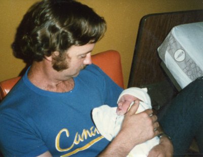 Ron at the hospital with Casey — with Ron Kikendall and Casey Kikendall.