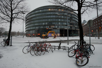 City bikes in winter