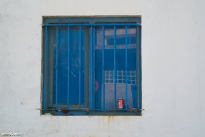 Window and beer can