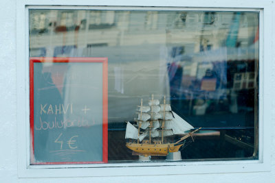 Ship in a ship window on a ship