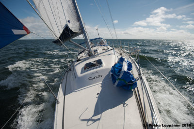 Vedette doing 8 knots at 7 m/s wind II