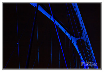 Illumination of Osthafen Bridge