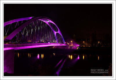 Illumination of Osthafen Bridge