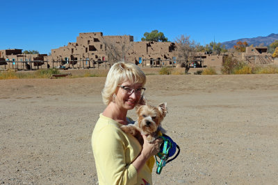 Victoria and Willie at the Taos Pueblo 