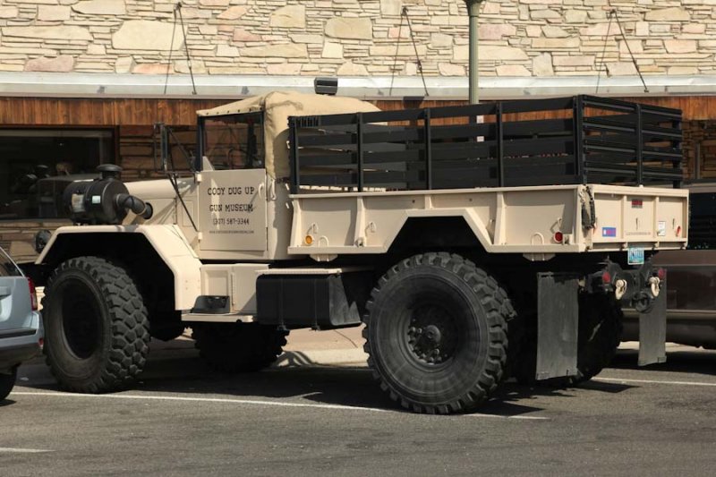 Company car for Dug Up Guns in Cody, Wyoming