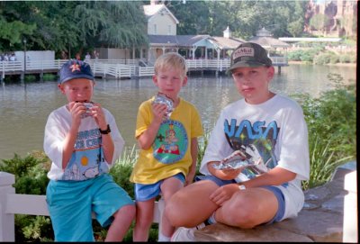 1992 - Ice cream break at Disney World