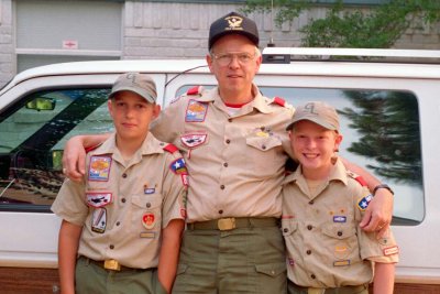 1995 - Heading off to summer camp with Richard and Robert