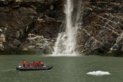 Waterfall in Tracy Arm