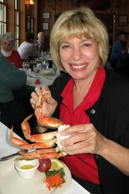 Ginny really likes Dungeness crab