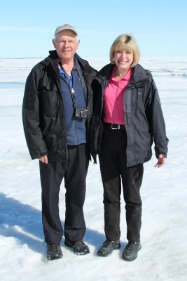 On the ice in the Arctic Sea