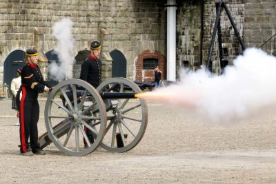 Canon fire at the Citadel in Halifax