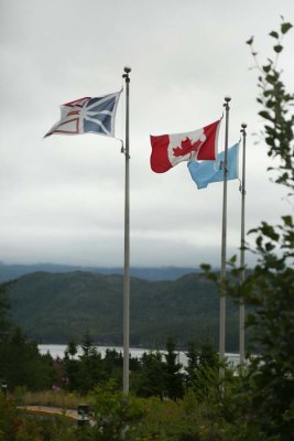 Flags aflutter in Gros Morne