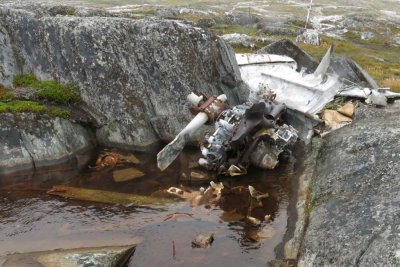 Airplane wreck at Battle Harbor