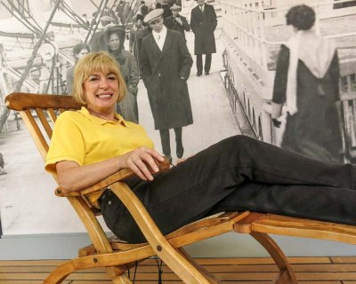 Titanic deck chair replica at the Maritime Museum of the Atlantic