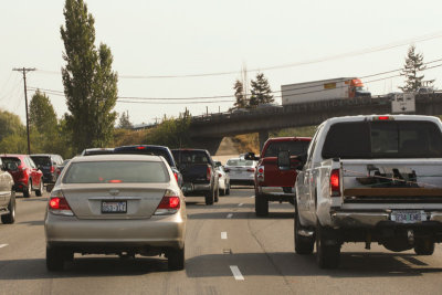 I-5 nearing Tacoma - always a traffic jam