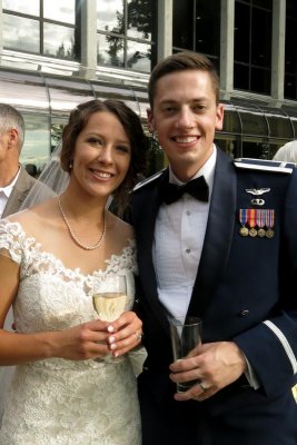 Bride and Groom - both Air Force pilots