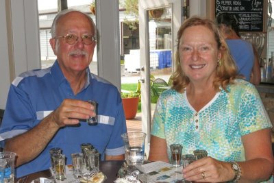 Don and Bev at the distillery tasting