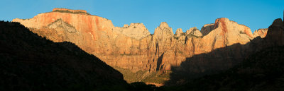 Sunrise on West Temple in Zion