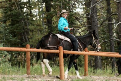 Off on a trail ride at North Rim