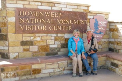 At the entrance to the visitor center