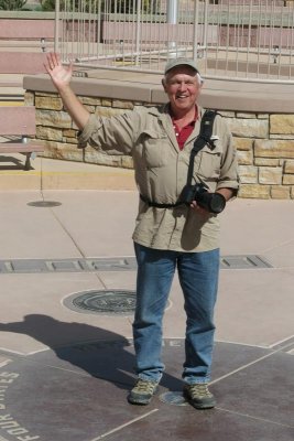 Another tourist posing at Four Corners