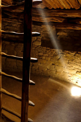 Inside the kiva at Spruce Tree House