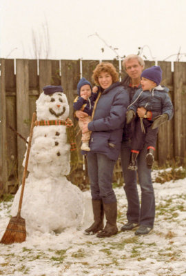 1984 - First snow man with the kids