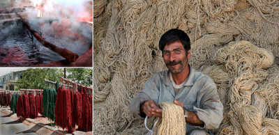 Making carpets in Iran