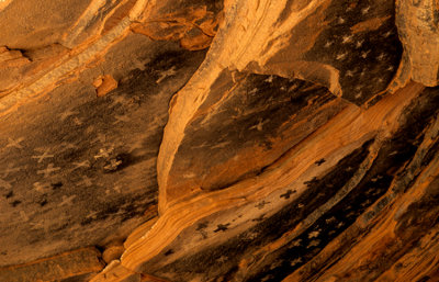 Stars on the ceiling of an alcove, Canyon de Chelly, AZ